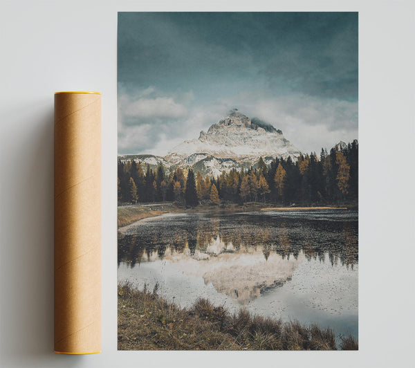 Pale Mountain Reflection Print