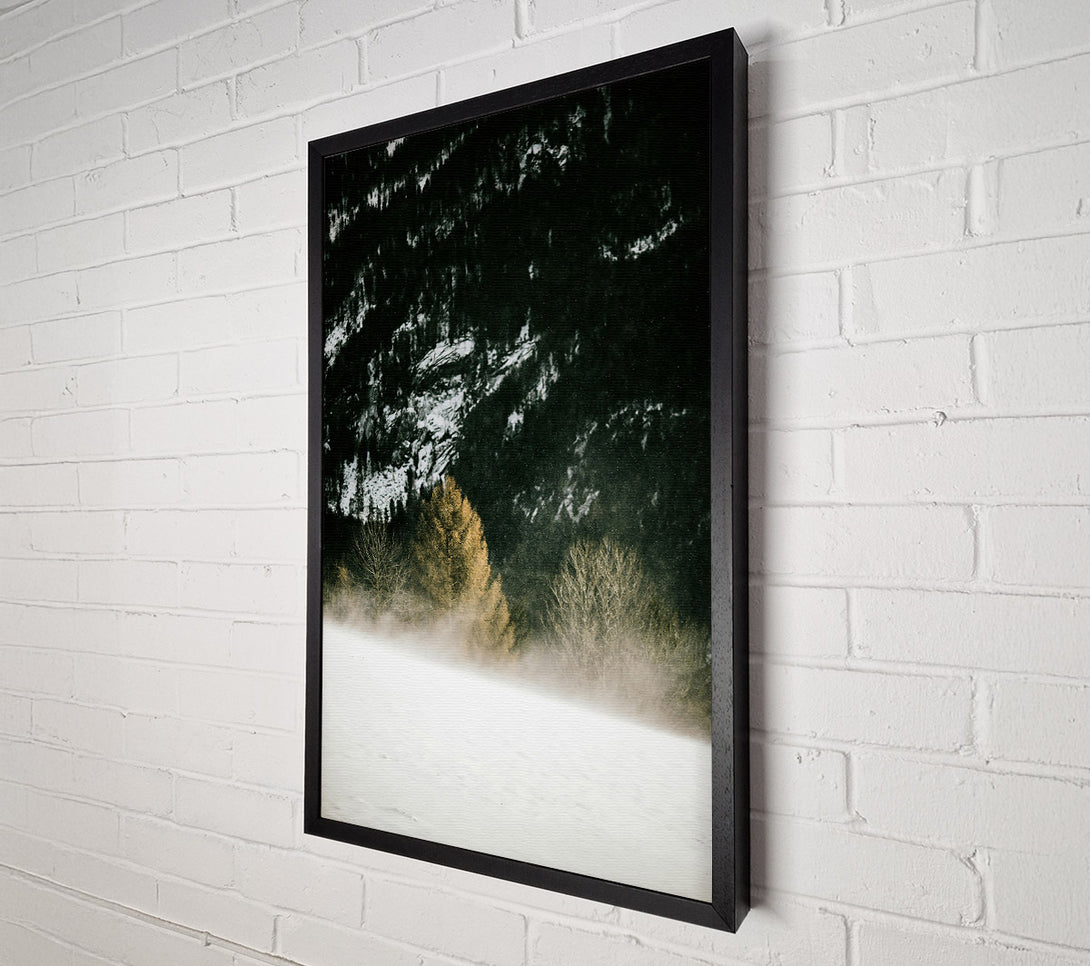  A Canvas Print of Golden Foggy Landscape Canvas Print
