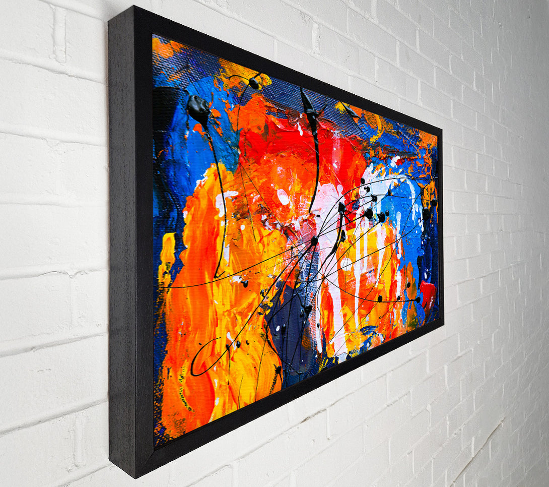  A Canvas Print of Orange And Blue Chaos Canvas Art