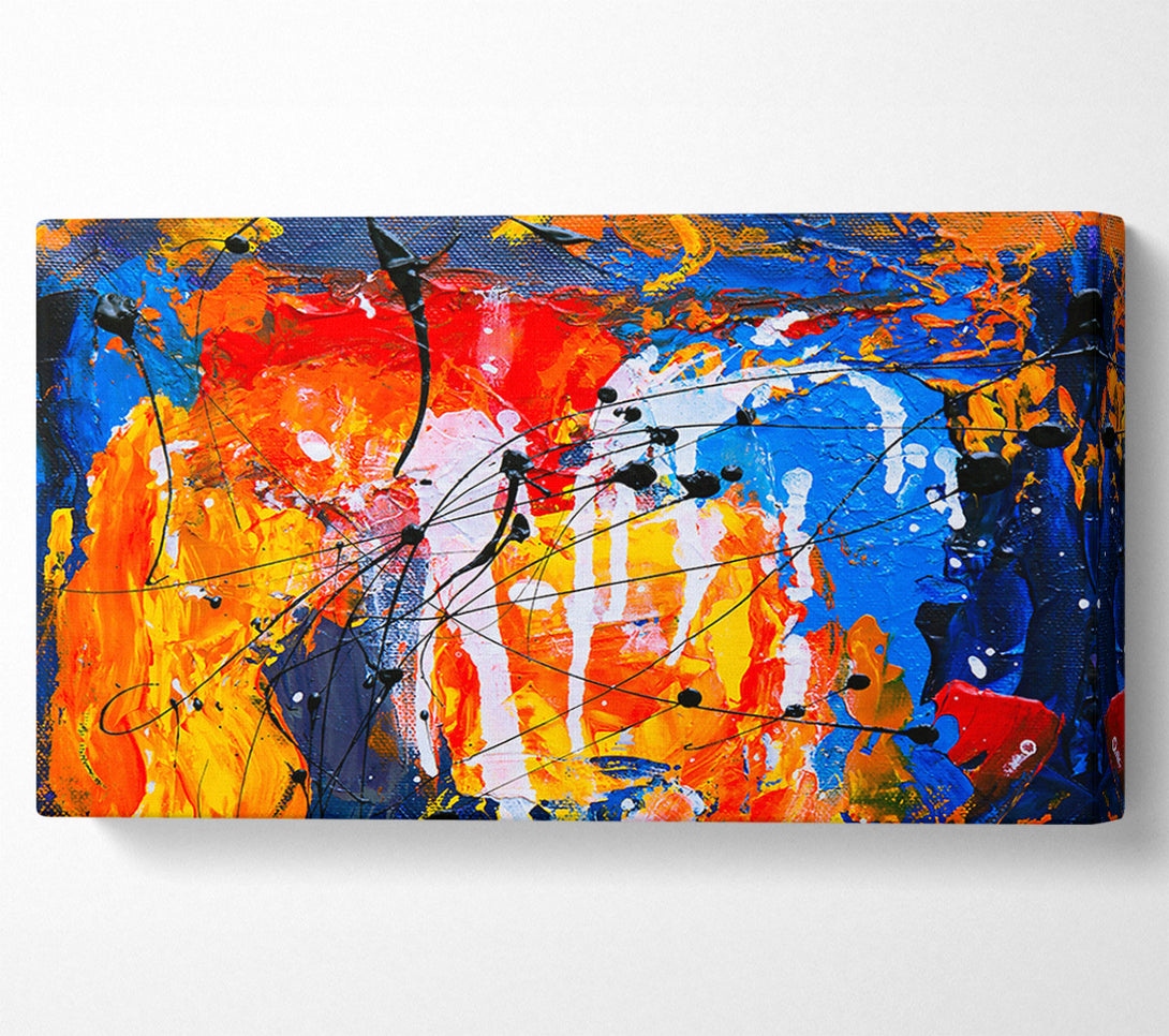  A Canvas Print of Orange And Blue Chaos Canvas Art