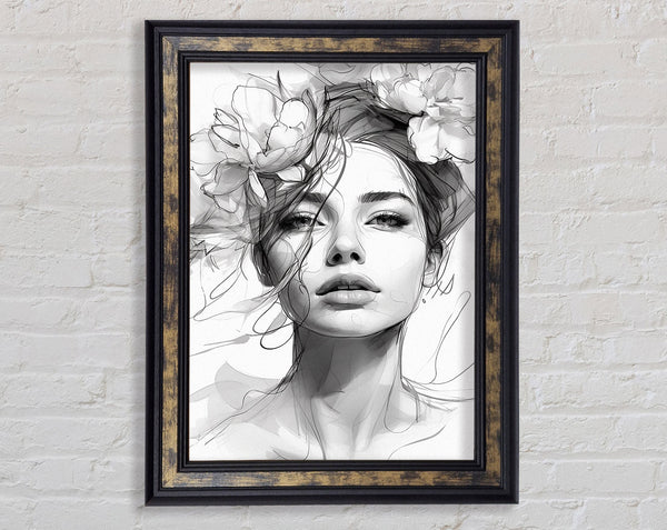 Woman Fashion Lines Framed Print