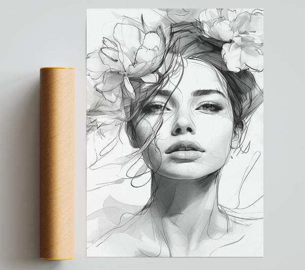 Woman Fashion Lines Poster