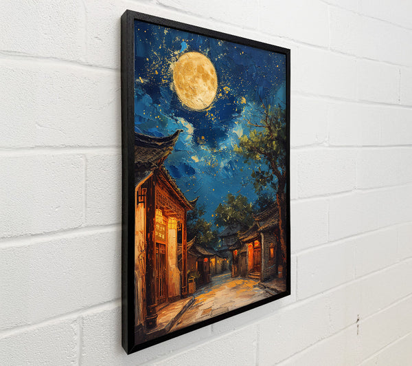 Golden Moonlit Street