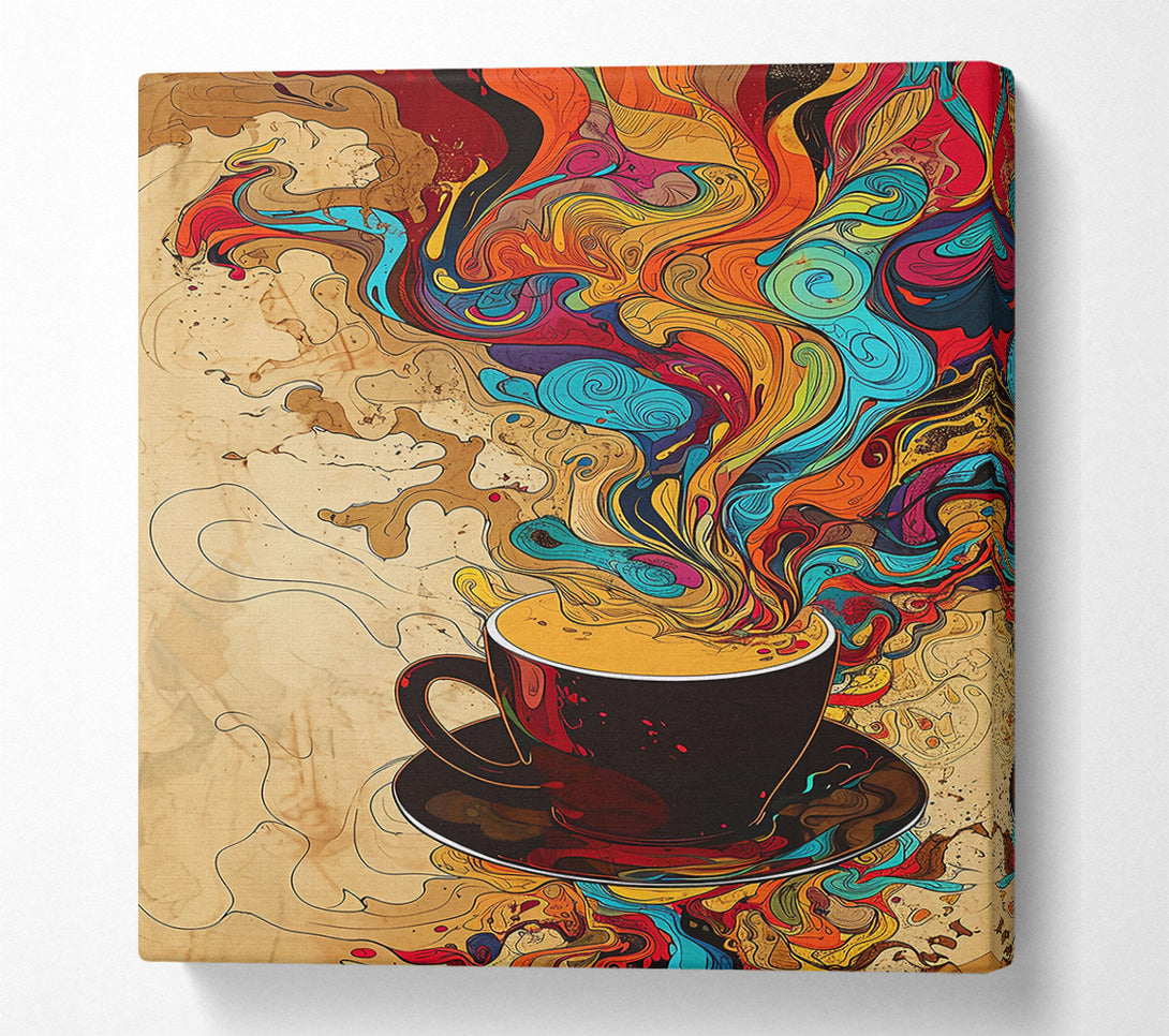  A Canvas Print of Orange Coffee Dream Canvas Wall Art