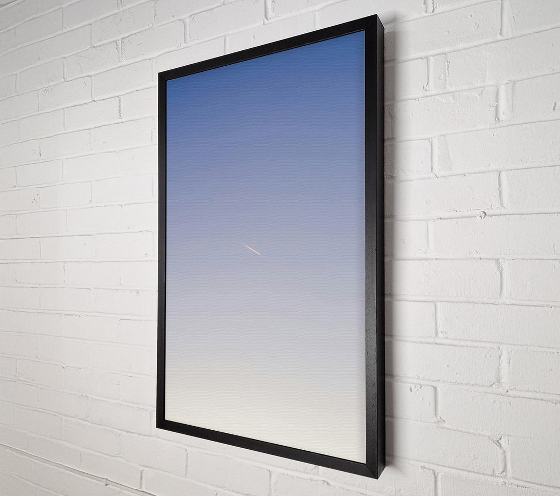 A Canvas Print of Pale Blue Line Canvas Print