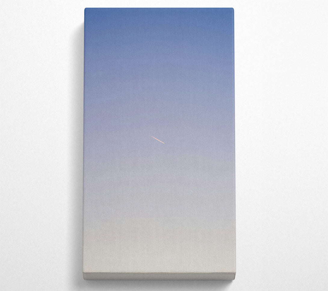  A Canvas Print of Pale Blue Line Canvas Print