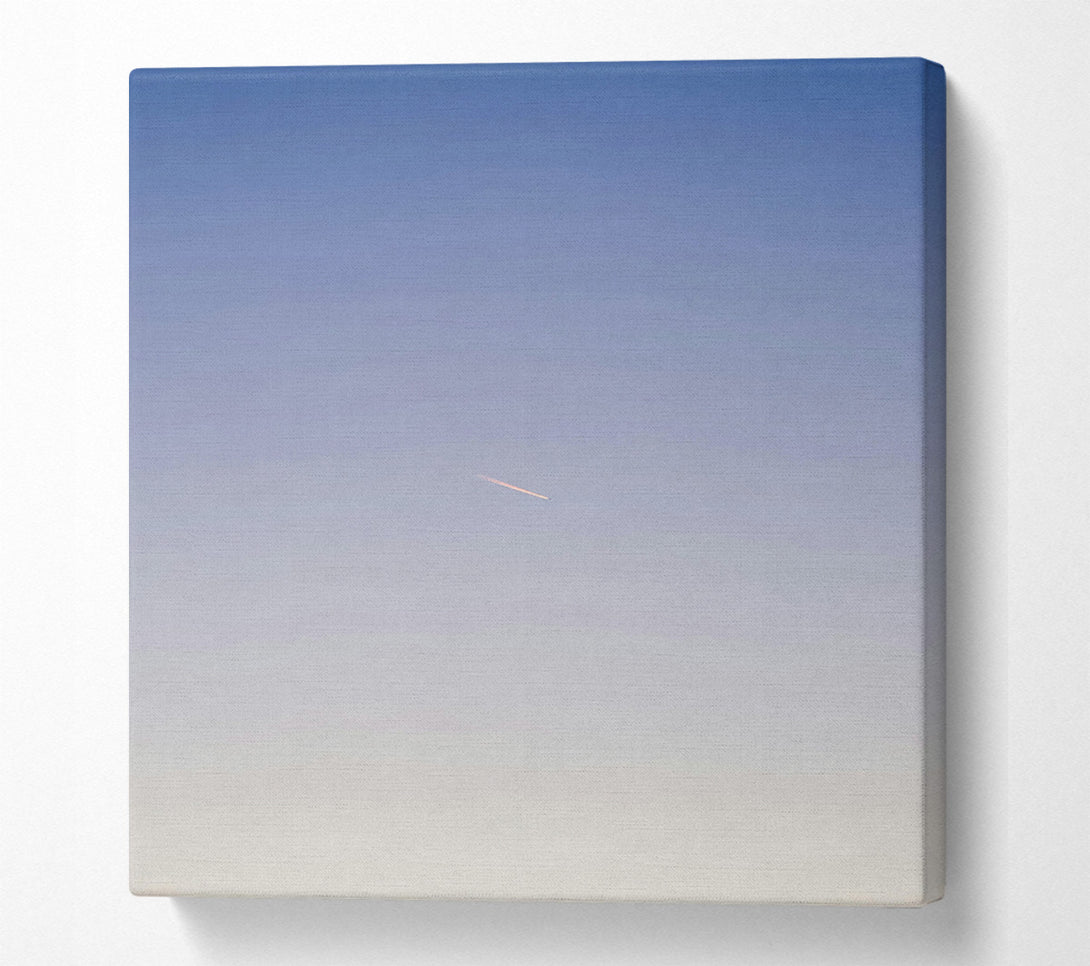  A Canvas Print of Pale Blue Line Canvas Print