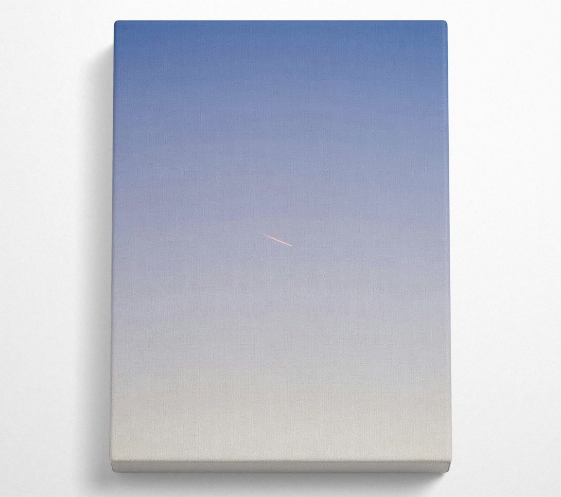  A Canvas Print of Pale Blue Line Canvas Print