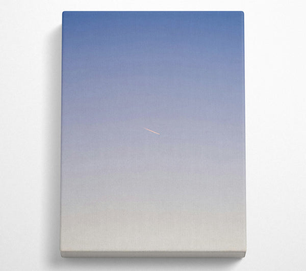  A Canvas Print of Pale Blue Line Canvas Print