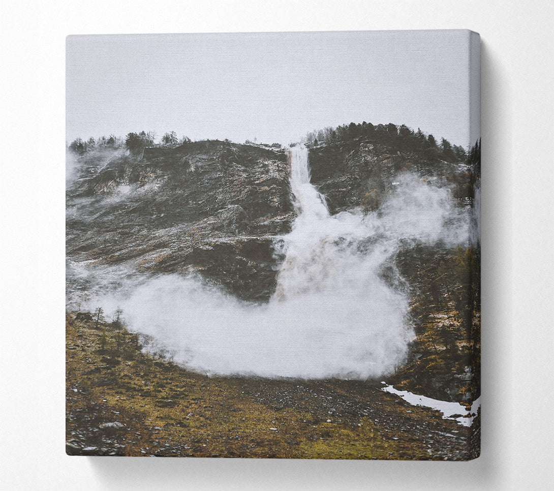 A Canvas Print of White Waterfall Mist Canvas Art