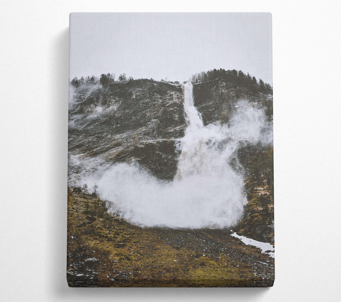  A Canvas Print of White Waterfall Mist Canvas Art