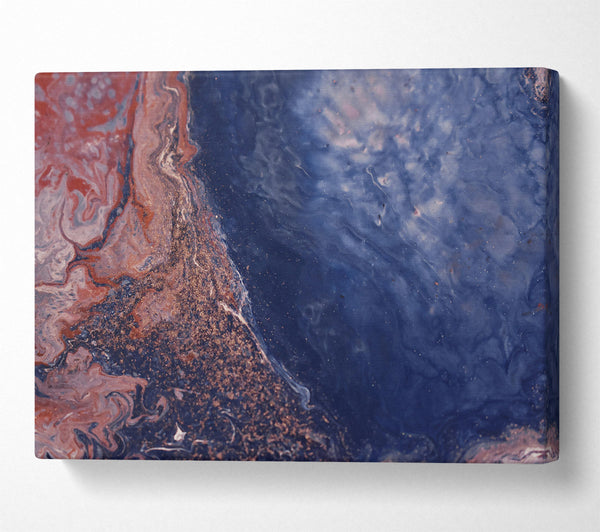  A Canvas Print of Azure Swirls And Sparkles. Canvas Art