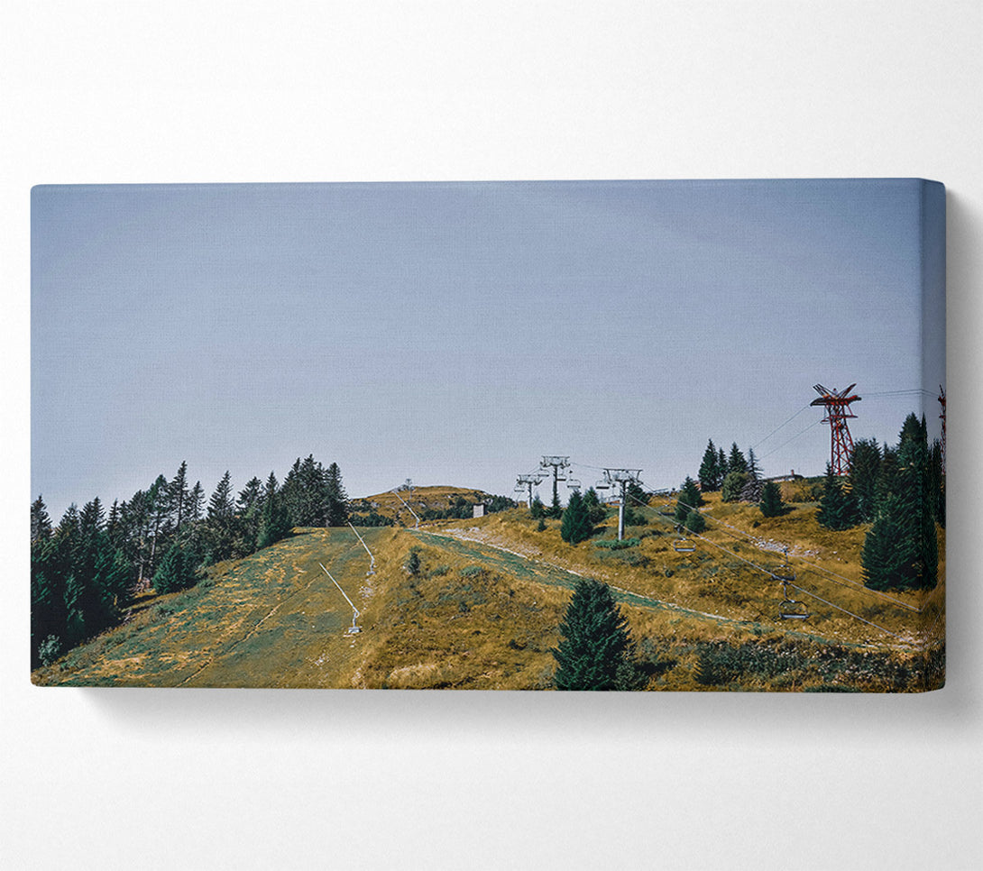  A Canvas Print of Green Mountain Lift Canvas Wall Art