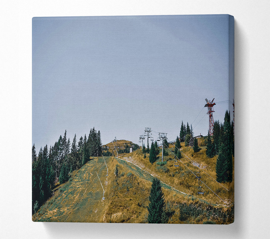  A Canvas Print of Green Mountain Lift Canvas Wall Art