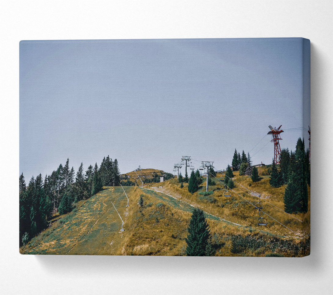  A Canvas Print of Green Mountain Lift Canvas Wall Art