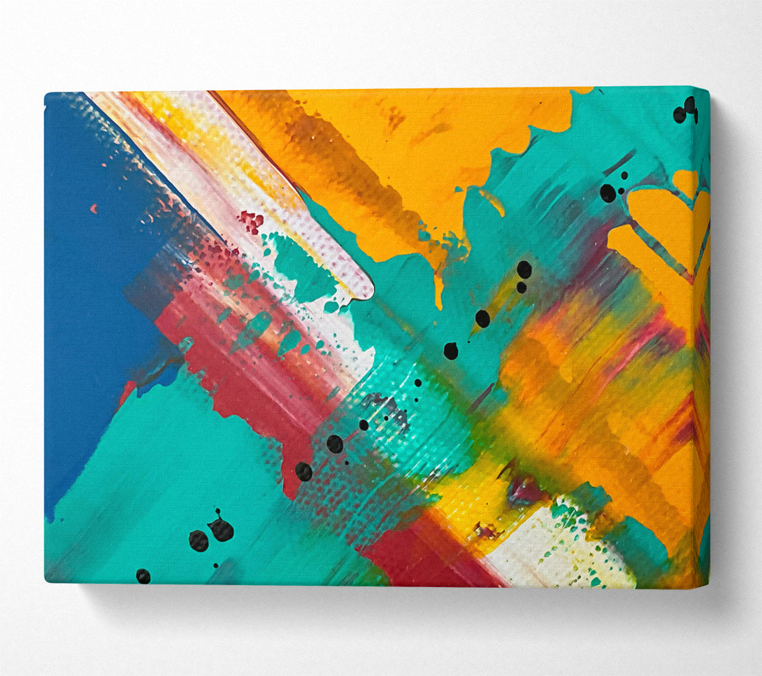  A Canvas Print of Orange Burst Abstract Canvas Art