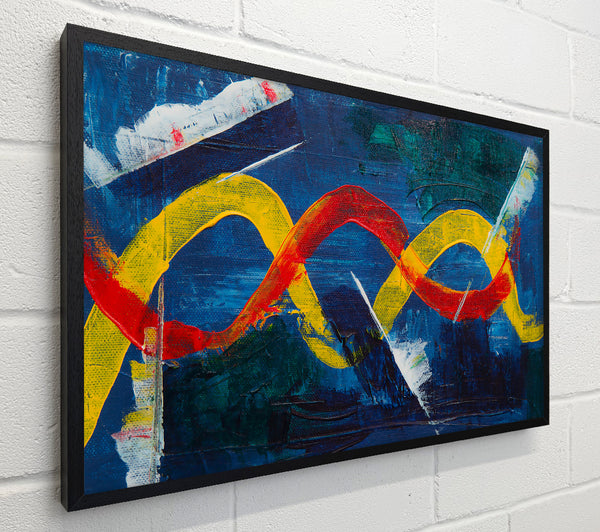 Blue Swirling Abstraction