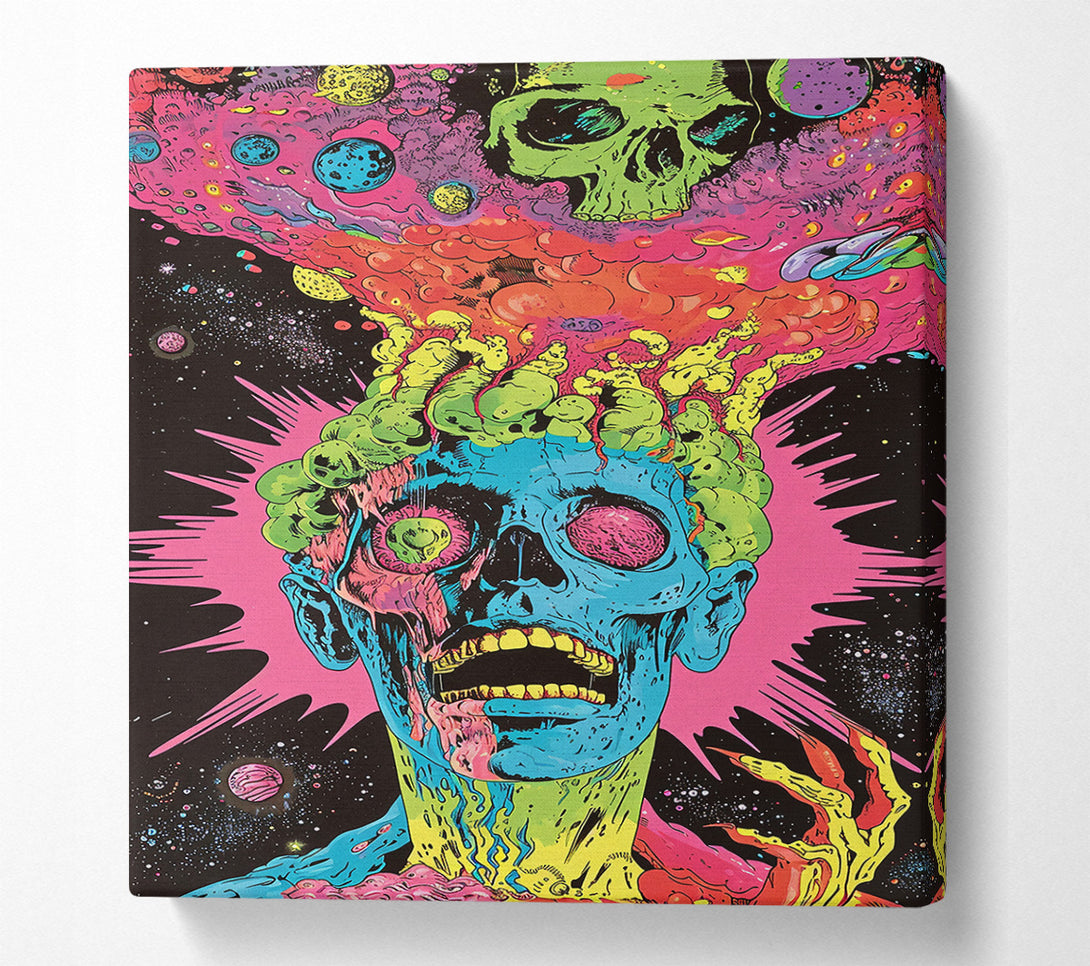  A Canvas Print of Cosmic Pink Scream Canvas Print