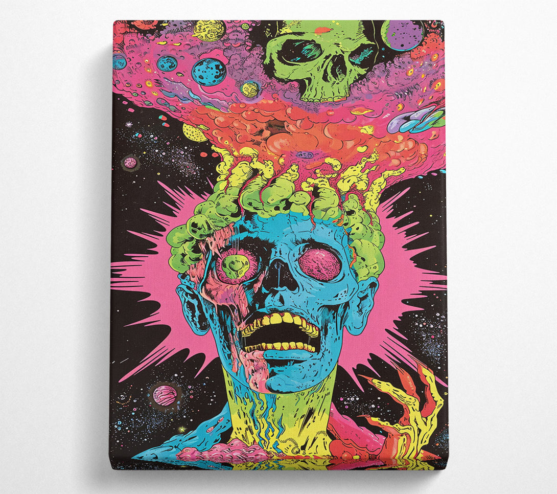  A Canvas Print of Cosmic Pink Scream Canvas Print