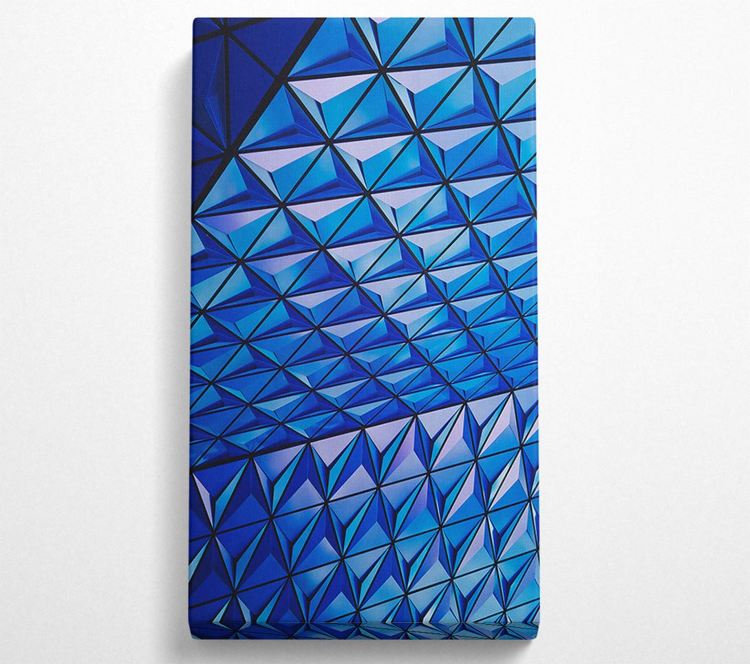 A Canvas Print of Azure Triangular Geometry Canvas Art