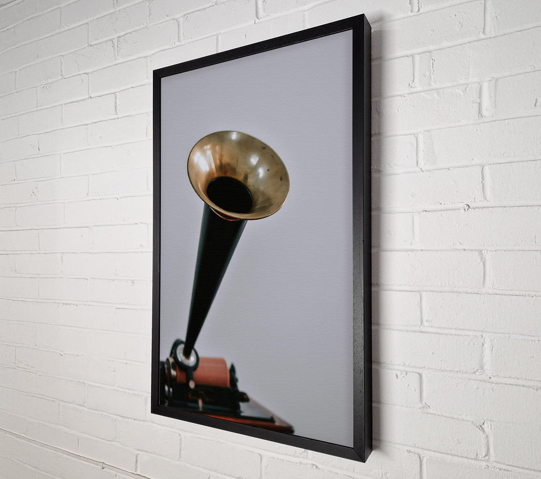  A Canvas Print of Golden Brass Horn Canvas Wall Art