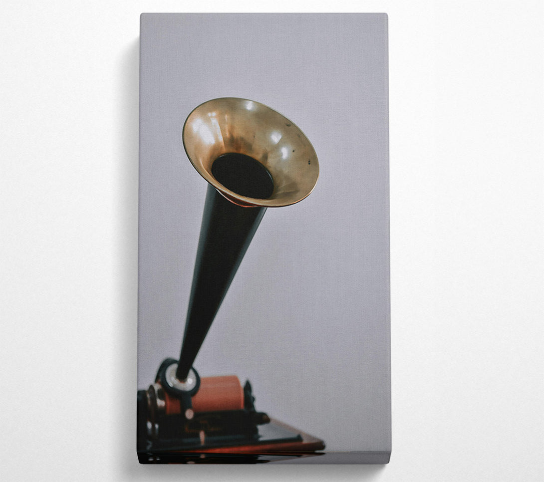  A Canvas Print of Golden Brass Horn Canvas Wall Art