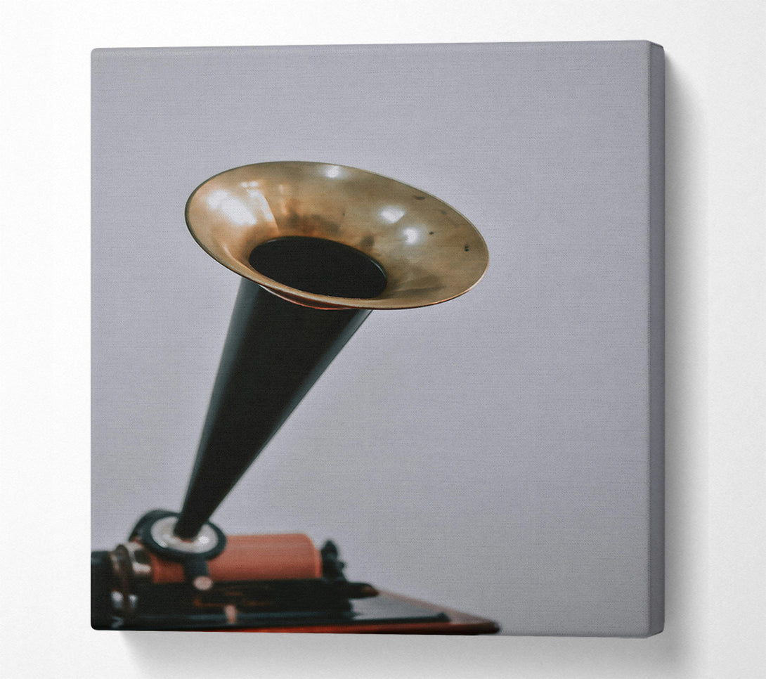  A Canvas Print of Golden Brass Horn Canvas Wall Art