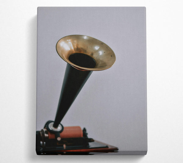  A Canvas Print of Golden Brass Horn Canvas Wall Art