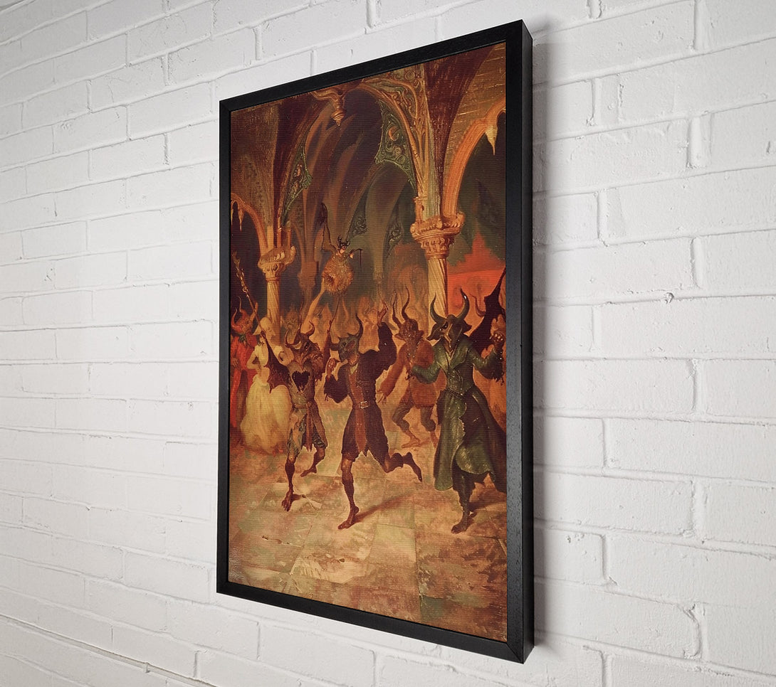  A Canvas Print of Golden Demon Revelry Canvas Art
