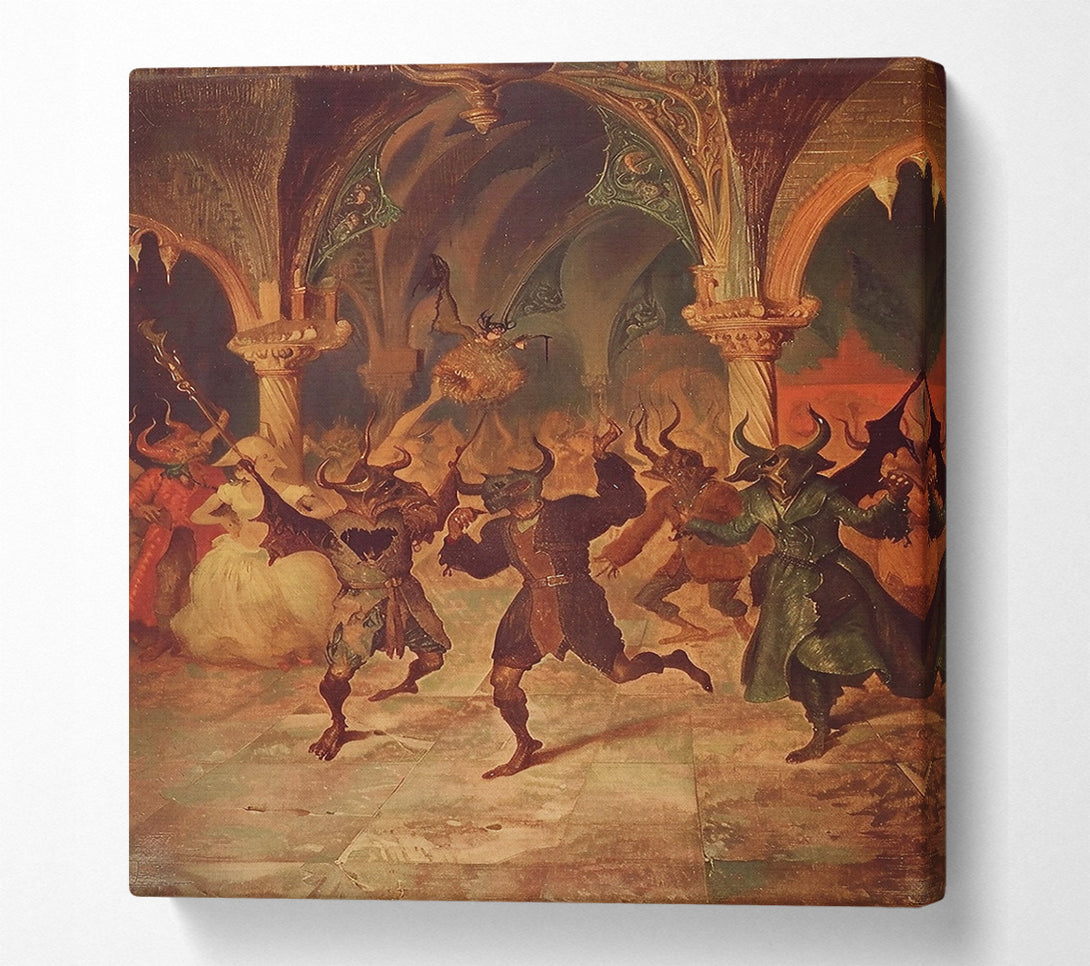  A Canvas Print of Golden Demon Revelry Canvas Art