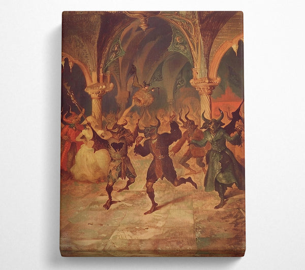  A Canvas Print of Golden Demon Revelry Canvas Art