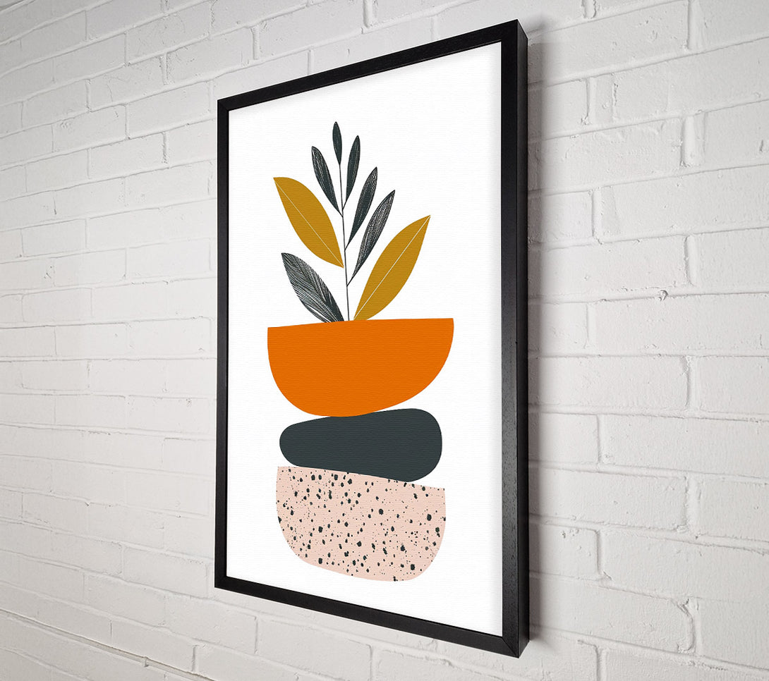  A Canvas Print of Orange Abstract Growth Canvas Print