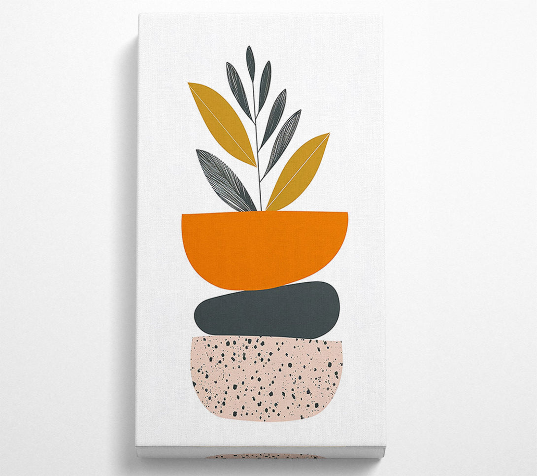  A Canvas Print of Orange Abstract Growth Canvas Print