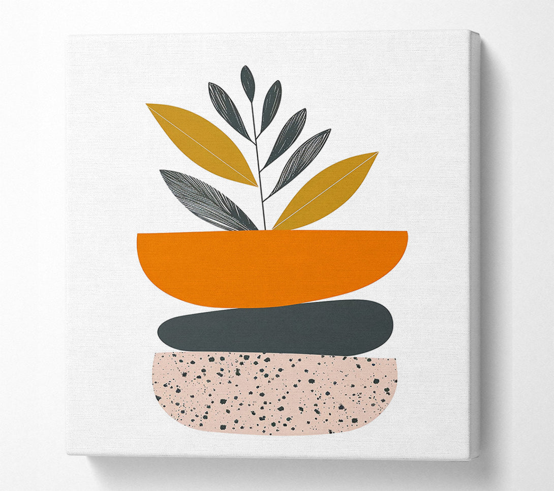  A Canvas Print of Orange Abstract Growth Canvas Print