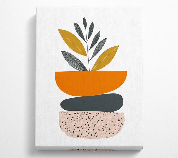  A Canvas Print of Orange Abstract Growth Canvas Print