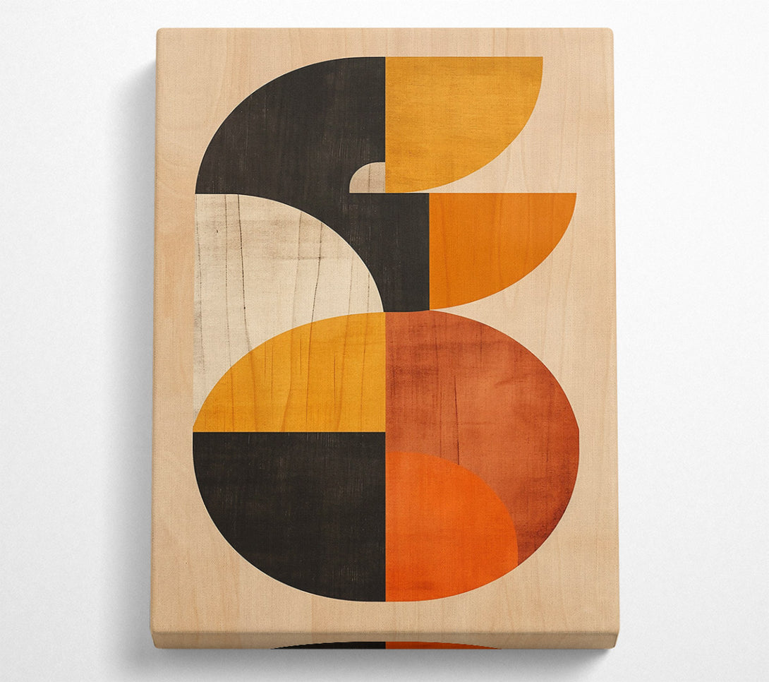  A Canvas Print of Burnt Orange Abstract Canvas Wall Art