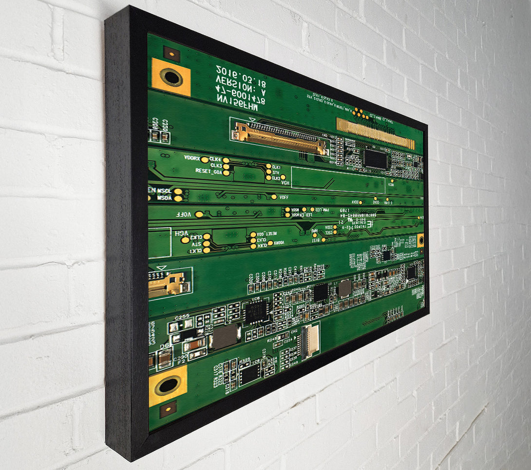 A Canvas Print of Emerald Circuitry Symphony Canvas Wall Art