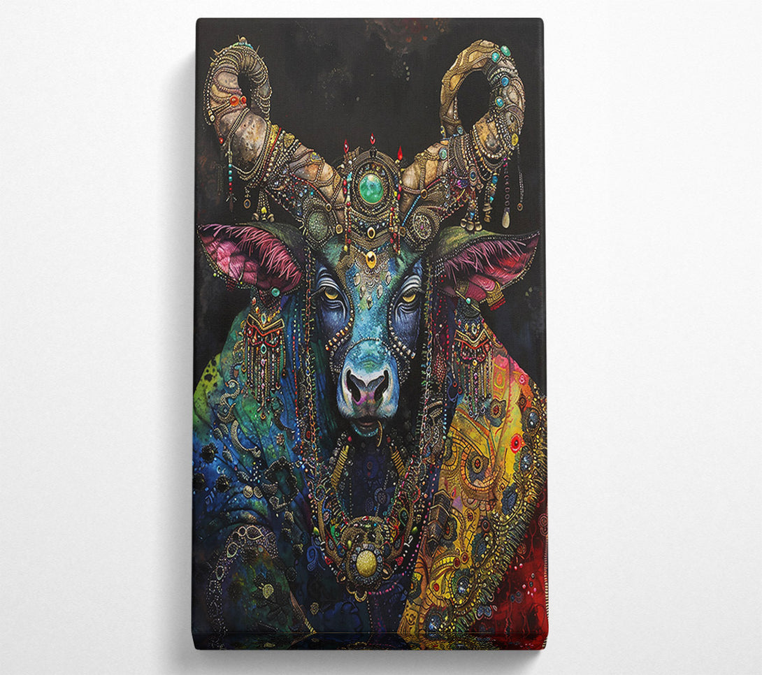  A Canvas Print of Blue Jewel Bull Canvas Wall Art
