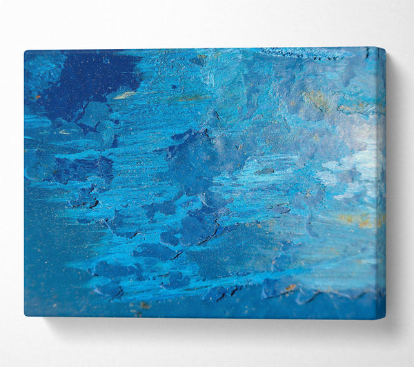  A Canvas Print of Azure Abstract Texture Canvas Art