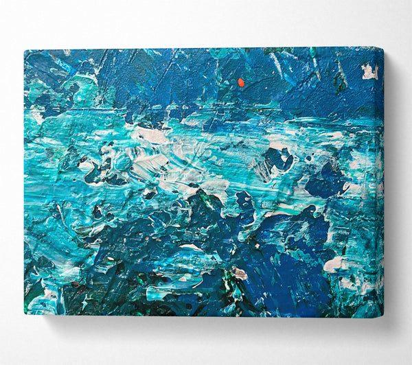  A Canvas Print of Teal Abstract Waves Canvas Print