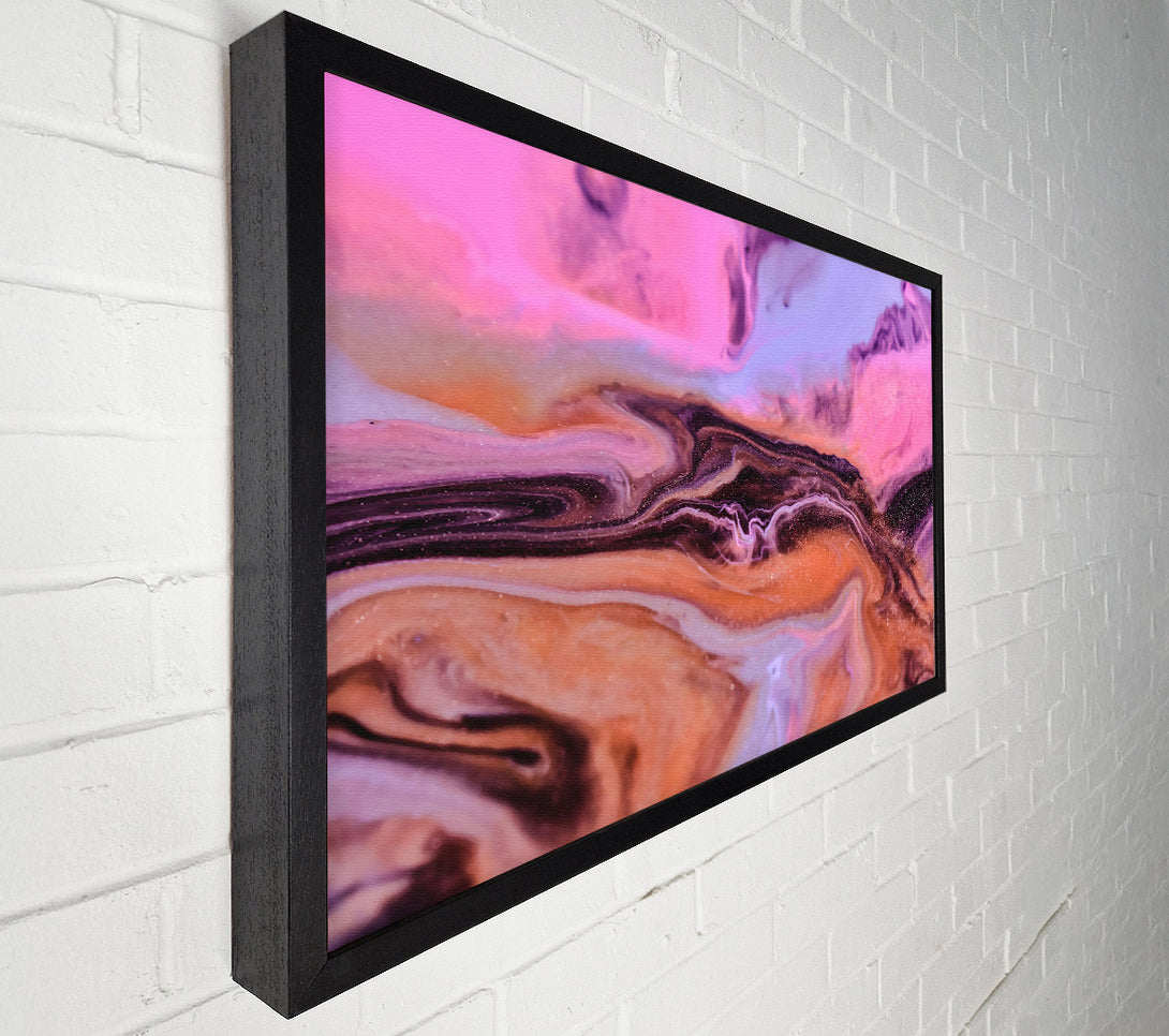  A Canvas Print of Pink And Peach Swirl Canvas Wall Art