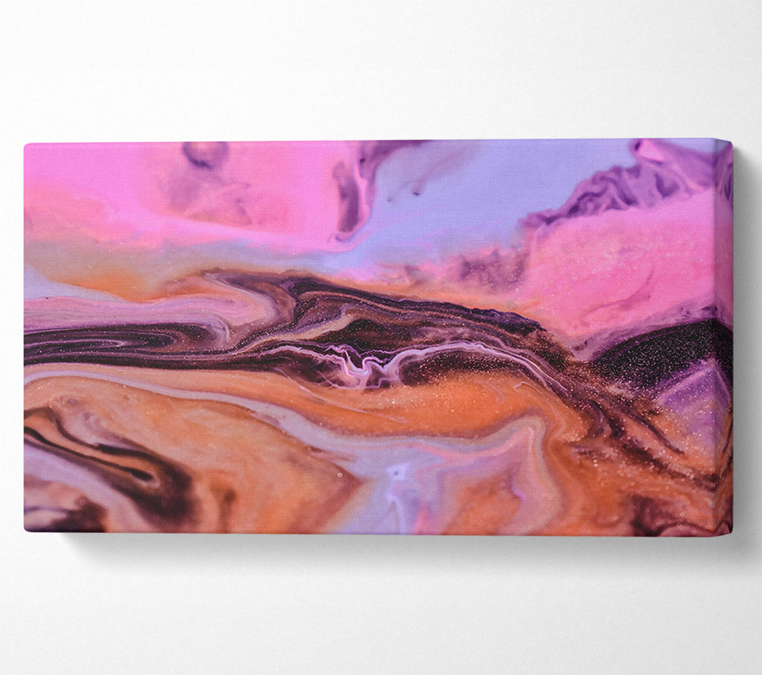  A Canvas Print of Pink And Peach Swirl Canvas Wall Art