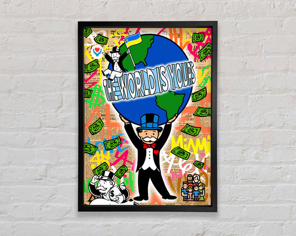 World Is Yours Monopoly Framed Print