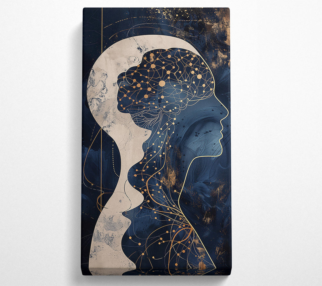  A Canvas Print of Navy Blue Connected Mind Canvas Print