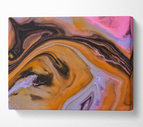  A Canvas Print of Golden Swirling Dream Canvas Wall Art