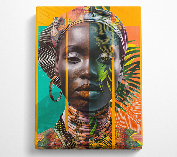 A Canvas Print of Orange-Hued Identity Canvas Art