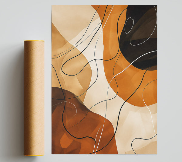 Burnt Orange Abstractions Print