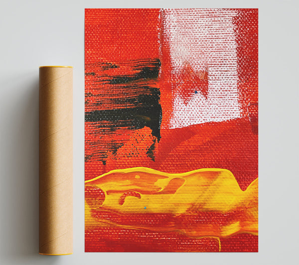 Crimson And Gold Flow Poster