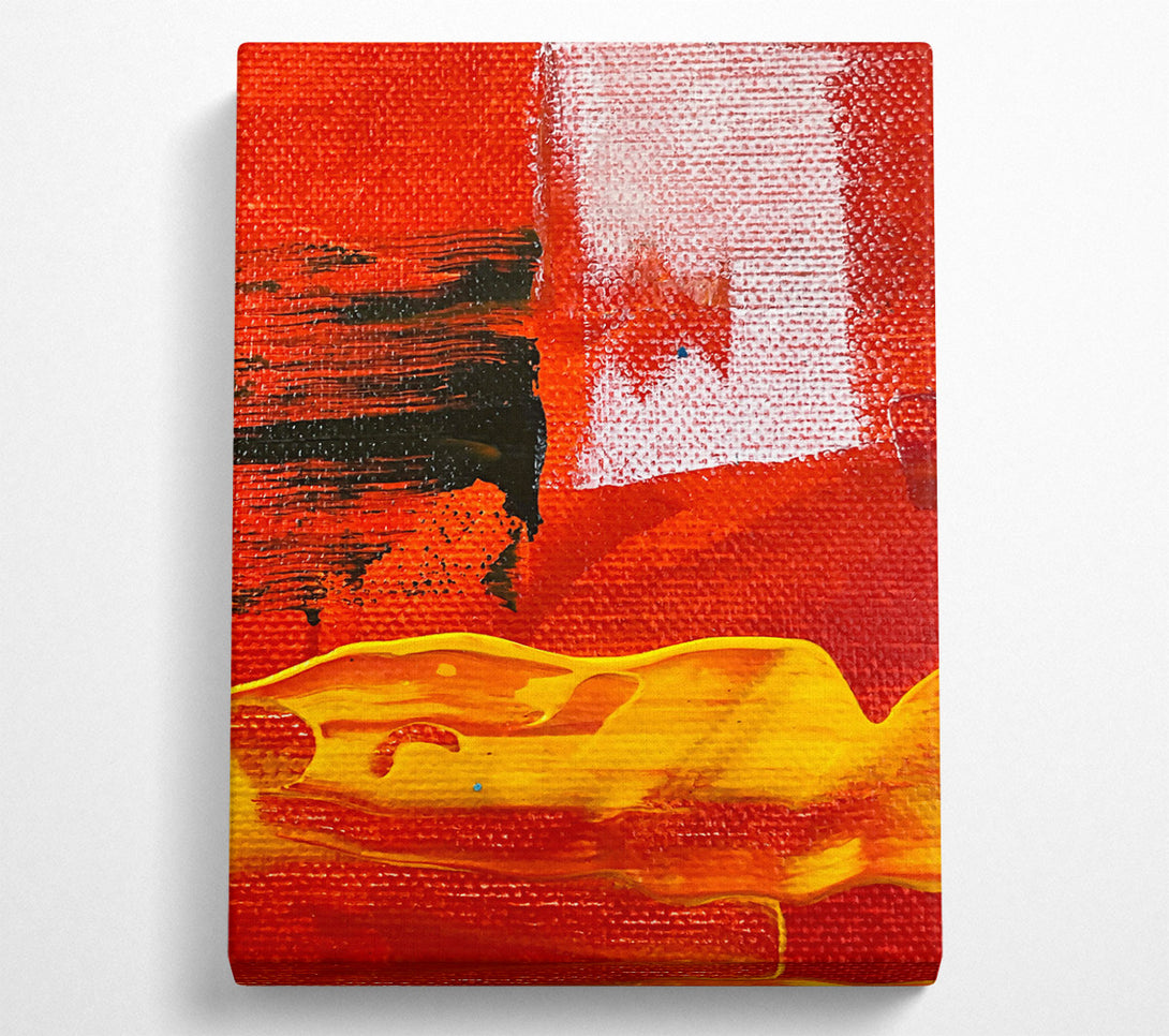  A Canvas Print of Crimson And Gold Flow Canvas Wall Art