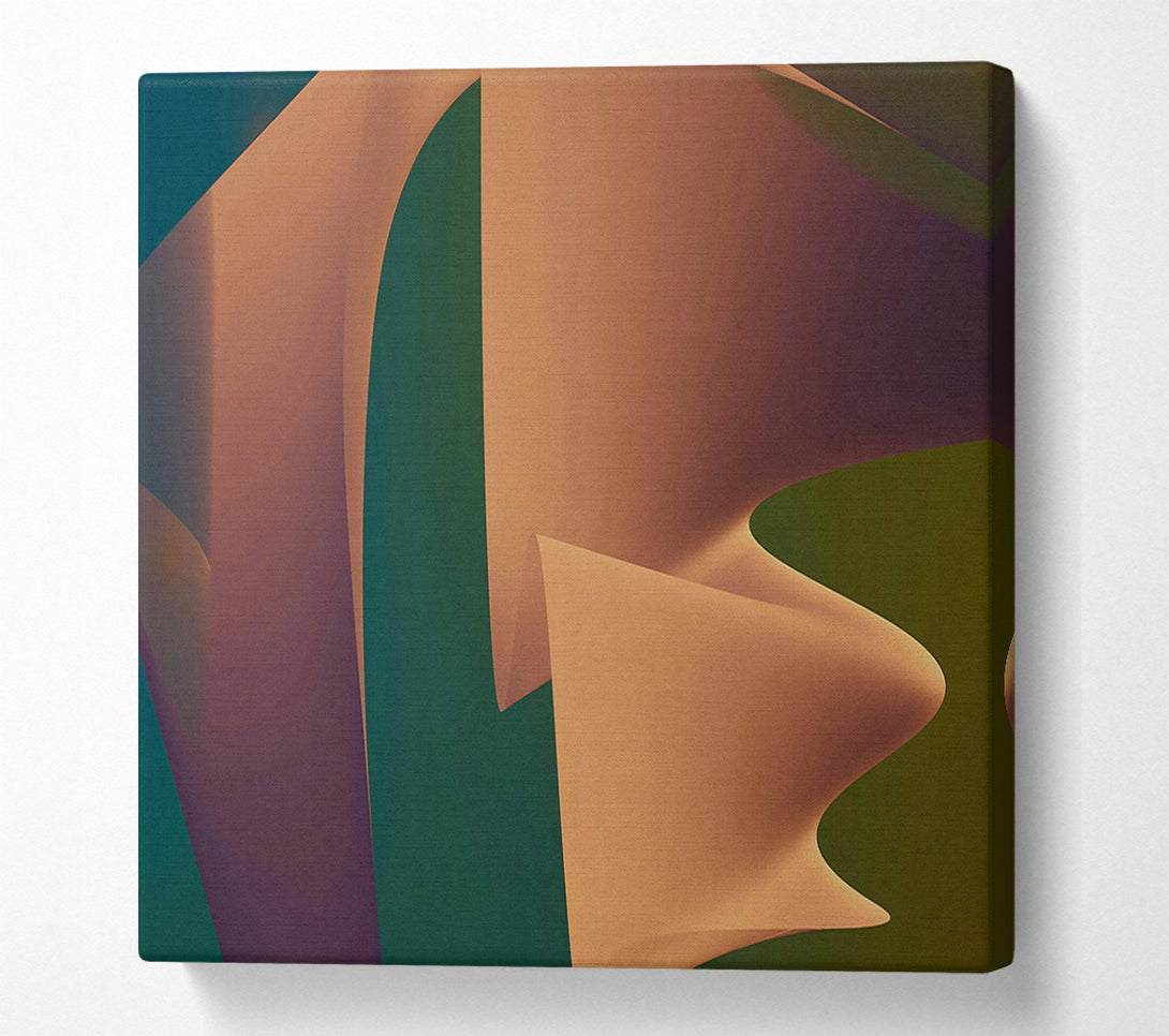  A Canvas Print of Copper Abstract Flow Canvas Art